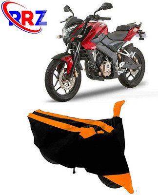 RRZ Waterproof Two Wheeler Cover for Bajaj(Pulsar 200 NS DTS-i, Black, Orange)