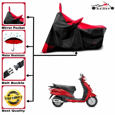 KEDIT Two Wheeler Cover for Hero(Duet 125CC, Red, Black)