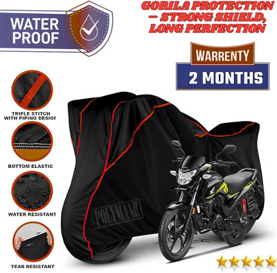 POLYMAXX Waterproof Two Wheeler Cover for Honda(SP125, Black, Red)