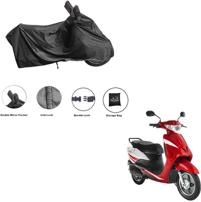RiderShine Waterproof Two Wheeler Cover for Indus(Yo Xplor, Black)