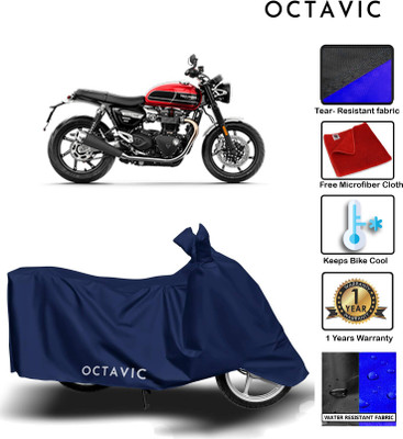octavic Waterproof Two Wheeler Cover for Triumph(Twin, Blue)