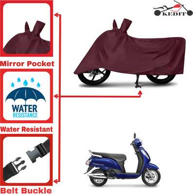 AASHTIK MART Two Wheeler Cover for Suzuki(Access 125, Maroon)