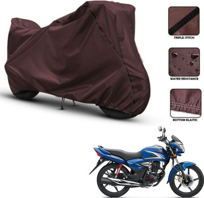 Love Me Two Wheeler Cover for Honda(CB Shine, Maroon, Black)
