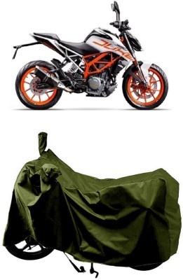 SUGASHRI Waterproof Two Wheeler Cover for KTM(Duke 390, Green)