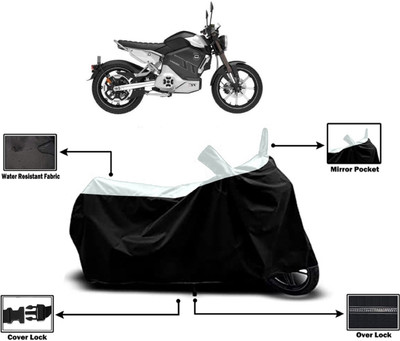 Amexride Two Wheeler Cover for Revolt(RV Cafe Racer BS6, White)