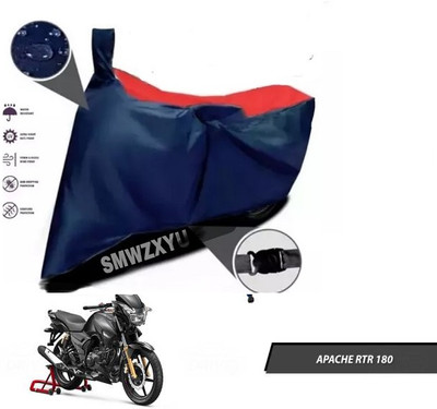 smwzxyu Waterproof Two Wheeler Cover for TVS(Apache RTR 180, Red, Blue)