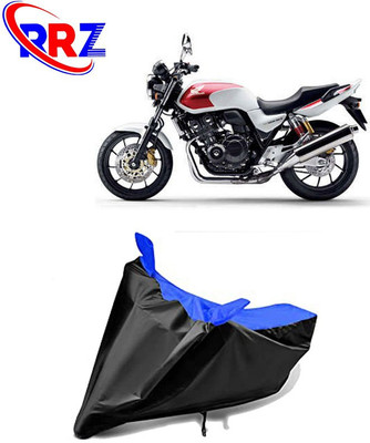 RRZ Waterproof Two Wheeler Cover for Honda(CB 400, Black, Blue)