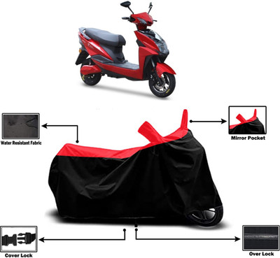 Amexride Two Wheeler Cover for Techo Electra(Raptor BS6, Red)