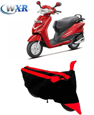 WXR Waterproof Two Wheeler Cover for Hero(Duet, Black, Red)