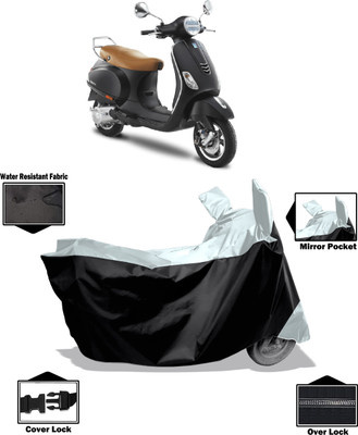 Amexride Two Wheeler Cover for Vespa(Vespa VXL, White)