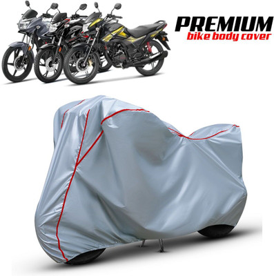 xodi Waterproof Two Wheeler Cover for Honda(Shine, Silver, Red)