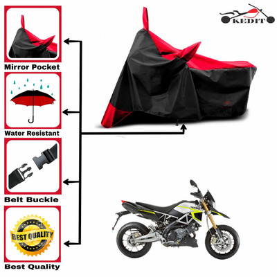 KEDIT Two Wheeler Cover for Aprilia(Dorsoduro 900, Red, Black)