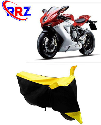 RRZ Waterproof Two Wheeler Cover for MV Agusta(F3, Black, Yellow)