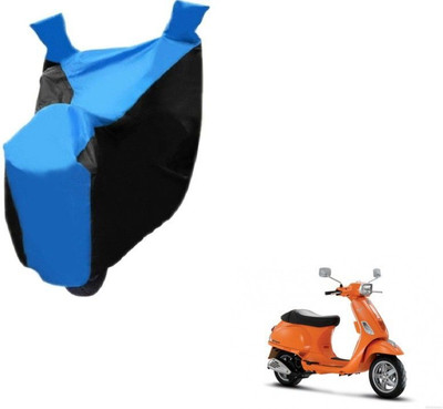 MWBB Waterproof Two Wheeler Cover for Piaggio(Vespa SXL, Black, Blue)