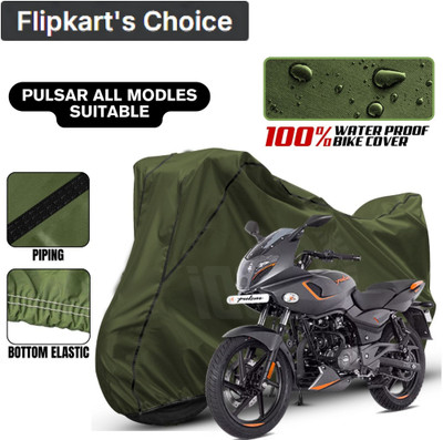 xodi Waterproof Two Wheeler Cover for Bajaj(Pulsar 180F BS6, Green, Black)