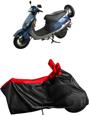 Autofly Waterproof Two Wheeler Cover for Kinetic(Nova EX, Red, Black)