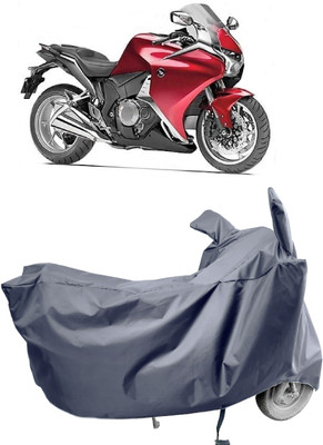 Amexride Two Wheeler Cover for Honda(VFR 1200F, Grey)