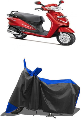 SUGASHRI Waterproof Two Wheeler Cover for Hero(Duet 125CC, Blue, Black)