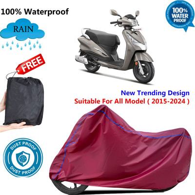 OliverX Waterproof Two Wheeler Cover for Hero(Destini 125, Maroon)