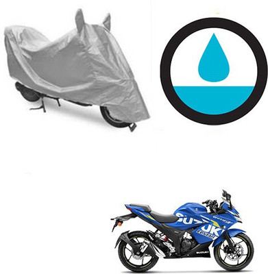 DeepShakshi AUTOMOTIVE Waterproof Two Wheeler Cover for Suzuki(Gixxer SF, Silver)