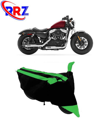 RRZ Waterproof Two Wheeler Cover for Harley Davidson(Forty Eight, Black, Green)