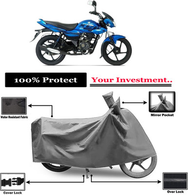 Amexride Two Wheeler Cover for Bajaj(XCD 125cc, Grey)