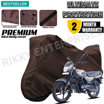 Shiv Kanha Waterproof Two Wheeler Cover for Bajaj(CT 100, Brown, Black)