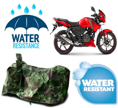 AUTOCAD Waterproof Two Wheeler Cover for TVS(Apache, Green)
