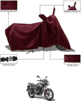 RAQTRO Waterproof Two Wheeler Cover for Bajaj(Pulsar 125, Maroon)