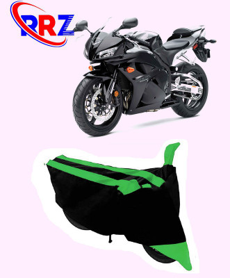 RRZ Waterproof Two Wheeler Cover for Honda(CBR 600 RR, Black, Green)