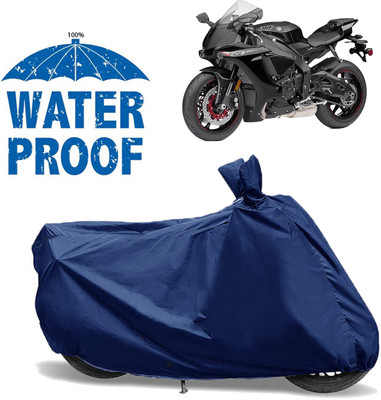 AUTOCAD Waterproof Two Wheeler Cover for Yamaha(YZF R1M BS6, Blue)