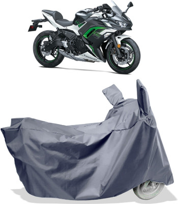 Amexride Two Wheeler Cover for Kawasaki(Ninja 650 BS6, Grey)