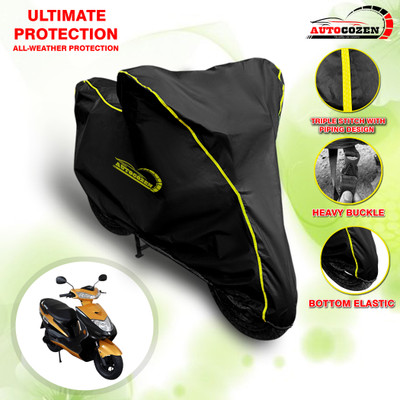 AUTOCOZEN Waterproof Two Wheeler Cover for Ampere(V 48, Black)