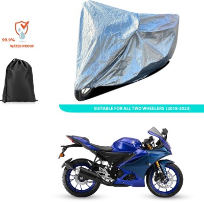 CODOKI Waterproof Two Wheeler Cover for Yamaha(R15 V3, Silver)