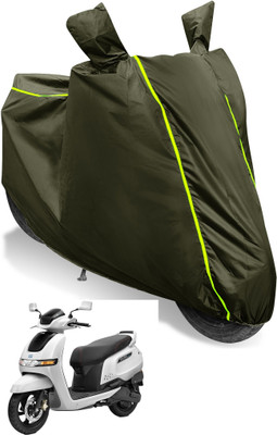 Auto Hub Waterproof Two Wheeler Cover for TVS(iQube Electric, Multicolor)