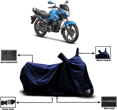 Amexride Two Wheeler Cover for Hero(Glamour FI, Blue)