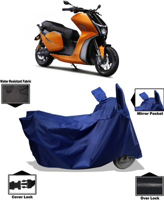 Amexride Two Wheeler Cover for Everve Motors(EF1, Blue)