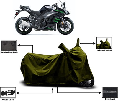 Amexride Two Wheeler Cover for Kawasaki(Ninja 1000 BS6, Green)