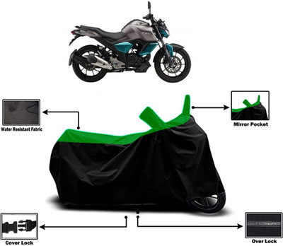 Amexride Two Wheeler Cover for Yamaha(FZ S V3, Green)