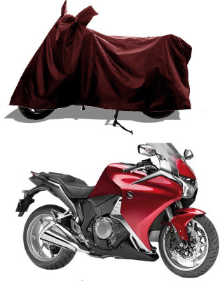 GROFATIK Two Wheeler Cover for Honda(VFR 1200F, Maroon)