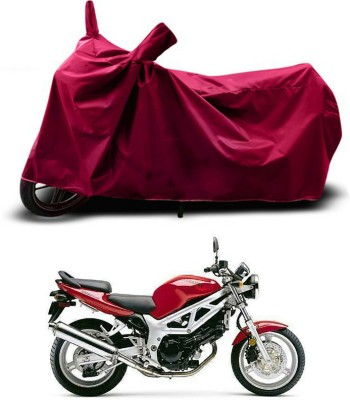 Genipap Waterproof Two Wheeler Cover for Suzuki(SV 650, Maroon)