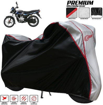 xodi Waterproof Two Wheeler Cover for Bajaj(Platina 100 DTS-i, Silver, Black)