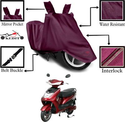 KEDIT Two Wheeler Cover for Okinawa(E Lite, Maroon)