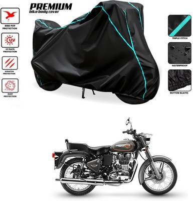 SThanaveX Waterproof Two Wheeler Cover for Royal Enfield(Bullet 500, Black)