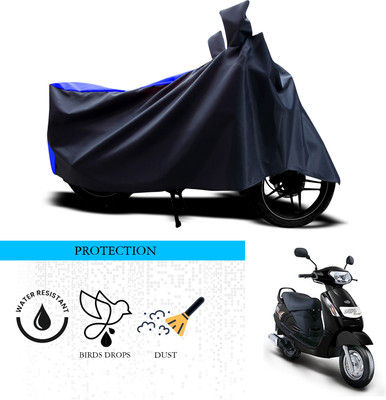 ANTHUB Waterproof Two Wheeler Cover for Mahindra(Duro DZ, Black, Blue)