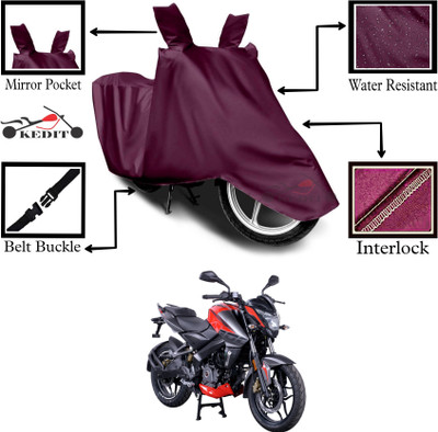 KEDIT Two Wheeler Cover for Bajaj(Pulsar NS125 BS6, Maroon)