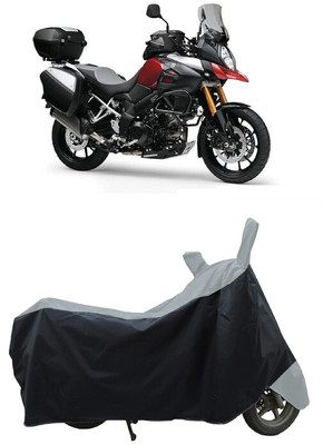 Coxtor Waterproof Two Wheeler Cover for Suzuki(V Strom 1000, Grey)