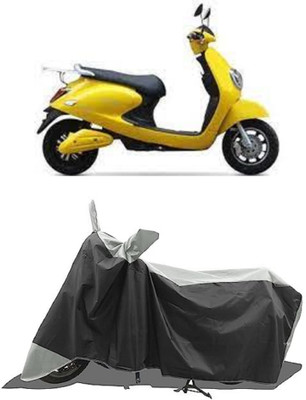 GROFATIK Two Wheeler Cover for Techo Electra(Emerge BS6, White)