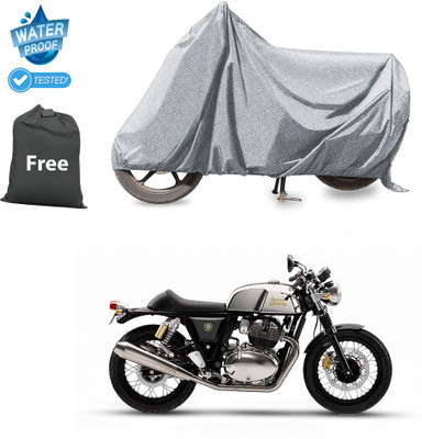 CODOKI Waterproof Two Wheeler Cover for Royal Enfield(Continental GT 650, Silver)