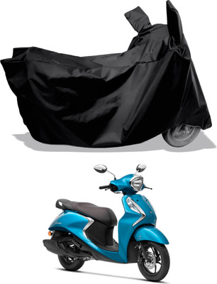 Amexride Two Wheeler Cover for Yamaha(Fascino 125, Black)